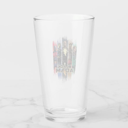 Black Adam Characters In Stripes Graphic Glas (Achterkant)