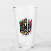 Black Adam Characters In Stripes Graphic Glas (Voorkant)