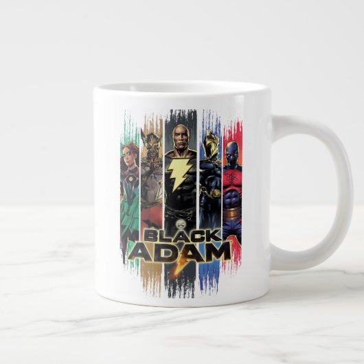 Black Adam Characters In Stripes Graphic Grote Koffiekop (Rechts)