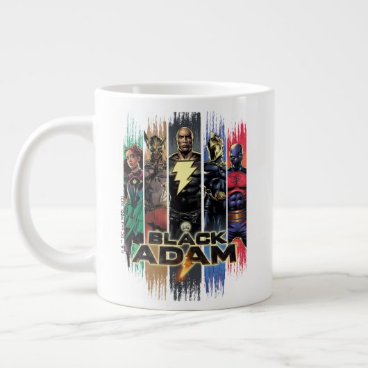 Black Adam Characters In Stripes Graphic Grote Koffiekop (Links)