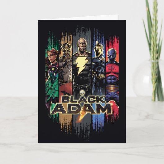 Black Adam Characters In Stripes Graphic Kaart (Voorkant)