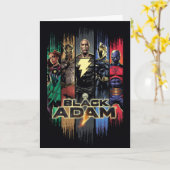 Black Adam Characters In Stripes Graphic Kaart (Gele Bloem)