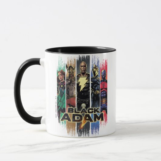 Black Adam Characters In Stripes Graphic Mok (Links)