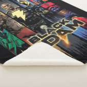 Black Adam Characters In Stripes Graphic Sherpa Deken (3/4)