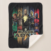 Black Adam Characters In Stripes Graphic Sherpa Deken (Voorkant)