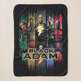 Black Adam Characters In Stripes Graphic Sherpa Deken