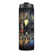 Black Adam Characters In Stripes Graphic Thermosbeker (Voorkant)
