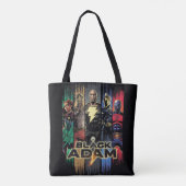 Black Adam Characters In Stripes Graphic Tote Bag (Achterkant)