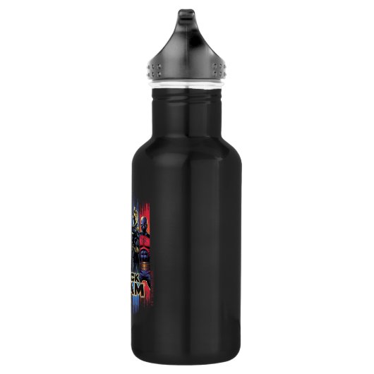 Black Adam Characters In Stripes Graphic Waterfles (Rechts)