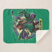 Black Adam | Cyclone Character Graphic Sherpa Deken (Voorkant (horizontaal))