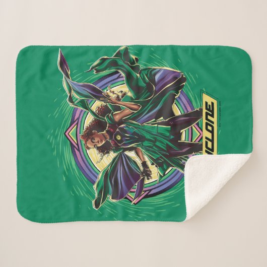 Black Adam | Cyclone Character Graphic Sherpa Deken (Voorkant (horizontaal))