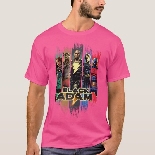 Black Adam cycloon Hawkman Dr. Fate en Atom Smas T-shirt (Voorkant)