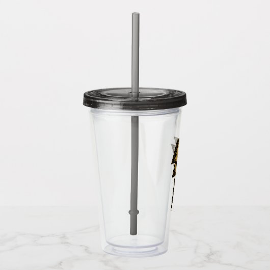 Black Adam Distress Lightning Bolt Acryl Drinkbeker (Rechts)