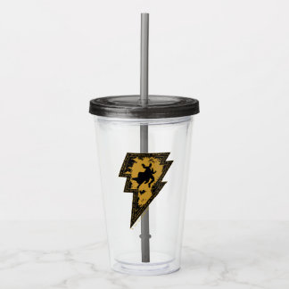 Black Adam Distress Lightning Bolt Acryl Drinkbeker
