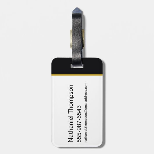 Black Adam Distress Lightning Bolt Bagagelabel (Achterkant verticaal)