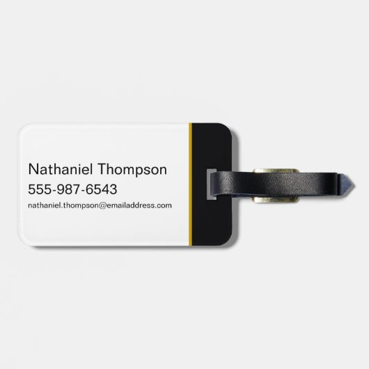 Black Adam Distress Lightning Bolt Bagagelabel (Achterkant horizontaal)