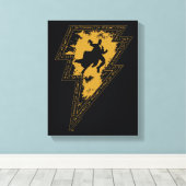 Black Adam Distress Lightning Bolt Canvas Afdruk (Insitu (Houten vloer))