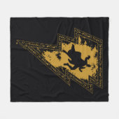 Black Adam Distress Lightning Bolt Fleece Deken (Voorkant (Horizontaal))