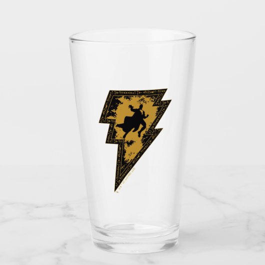 Black Adam Distress Lightning Bolt Glas (Voorkant)