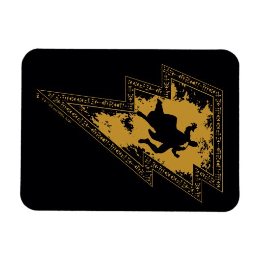 Black Adam Distress Lightning Bolt Magneet (Horizontaal)