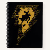 Black Adam Distress Lightning Bolt Notitieboek (Voorkant)