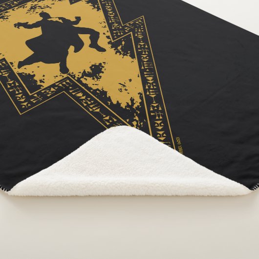 Black Adam Distress Lightning Bolt Sherpa Deken (3/4)