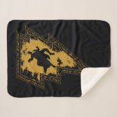 Black Adam Distress Lightning Bolt Sherpa Deken (Voorkant (horizontaal))