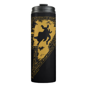 Black Adam Distress Lightning Bolt Thermosbeker