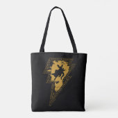 Black Adam Distress Lightning Bolt Tote Bag (Achterkant)