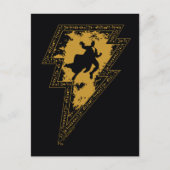 Black Adam Distressed Lightning Bolt Graphic Briefkaart (Voorkant)