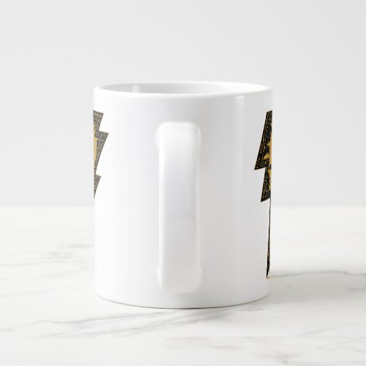 Black Adam Distressed Lightning Bolt Graphic Grote Koffiekop (Achterkant)