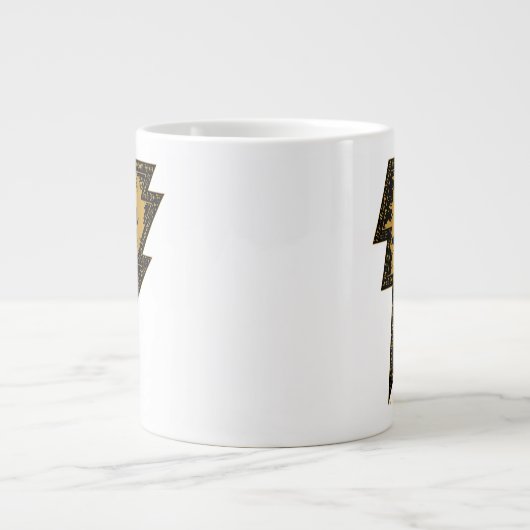 Black Adam Distressed Lightning Bolt Graphic Grote Koffiekop (Voorkant)