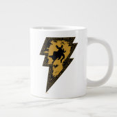 Black Adam Distressed Lightning Bolt Graphic Grote Koffiekop (Rechts)