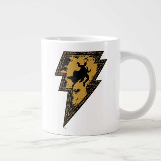 Black Adam Distressed Lightning Bolt Graphic Grote Koffiekop (Rechts)
