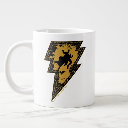 Black Adam Distressed Lightning Bolt Graphic Grote Koffiekop (Links)