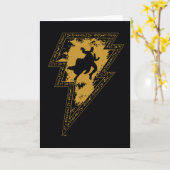 Black Adam Distressed Lightning Bolt Graphic Kaart (Gele Bloem)