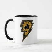 Black Adam Distressed Lightning Bolt Graphic Mok (Links)