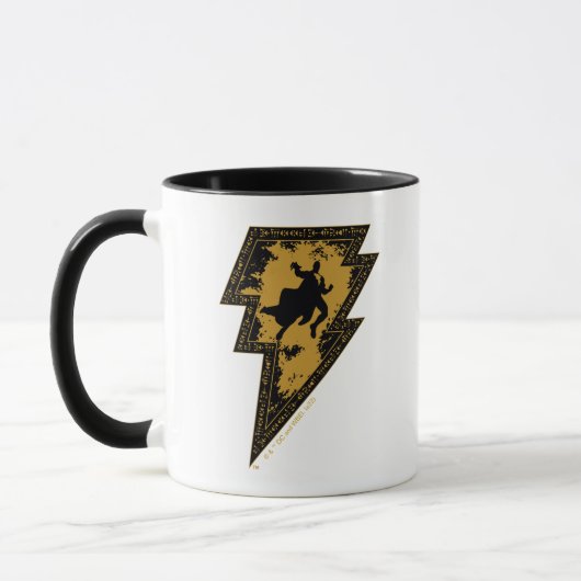 Black Adam Distressed Lightning Bolt Graphic Mok (Links)