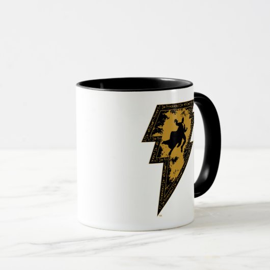 Black Adam Distressed Lightning Bolt Graphic Mok (Voorkant rechts)