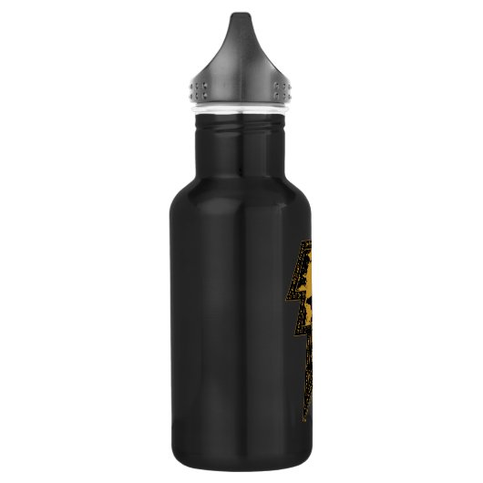 Black Adam Distressed Lightning Bolt Graphic Waterfles (Links)
