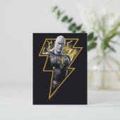 Black Adam Gray and Gold Lightning Graphic Briefkaart (Staand voorkant)
