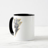 Black Adam Gray and Gold Lightning Graphic Mok (Voorkant links)