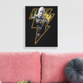 Black Adam Grey en Gold Lightning Graphic Canvas Afdruk (Insitu (Woonkamer))