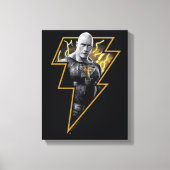 Black Adam Grey en Gold Lightning Graphic Canvas Afdruk (Voorkant)