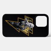 Black Adam Grey en Gold Lightning Graphic Case-Mate iPhone Case (Achterkant (horizontaal))