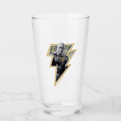 Black Adam Grey en Gold Lightning Graphic Glas (Voorkant)