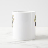 Black Adam Grey en Gold Lightning Graphic Grote Koffiekop (Voorkant)