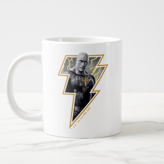 Black Adam Grey en Gold Lightning Graphic Grote Koffiekop (Links)