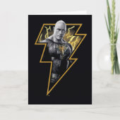 Black Adam Grey en Gold Lightning Graphic Kaart (Voorkant)