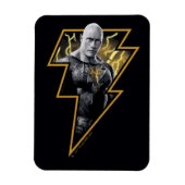 Black Adam Grey en Gold Lightning Graphic Magneet (Verticaal)